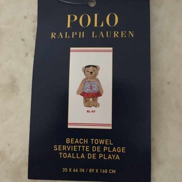 🌞LIMITED EDITION Polo Bear Beach Towel His/Her - Picture 7 of 7